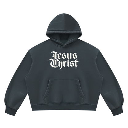 Jesus Christ “Vintaged” Wash Boxy Hoodie