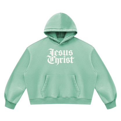 Jesus Christ “Vintaged” Wash Boxy Hoodie
